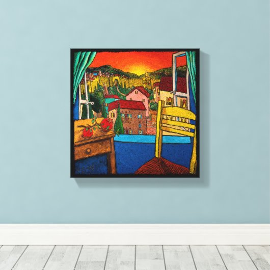 Liebe für Jerusalem, Jonathan Kis-Lev Canvas Print Leinwanddruck (Insitu (Holzboden))
