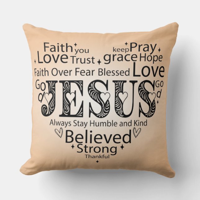 Liebe für Jesus Kissen (Vorderseite)