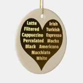 Liebe für Kaffee Keramik Ornament (Rechts)