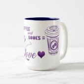 Liebe für Kaffee und Bücher Lesen der Tasse (VorderseiteRechts)