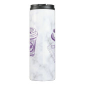 Liebe für Kaffee und Bücher Trendy Thermosbecher (Rückseite)