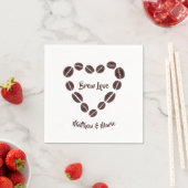 Liebe für Kaffeebesen Serviette (Beispiel)