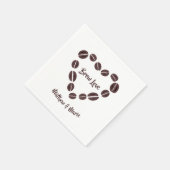 Liebe für Kaffeebesen Serviette (Ecke)