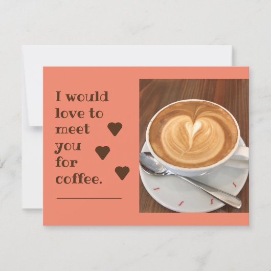 Liebe für Kaffeekarte Karte (Vorderseite)