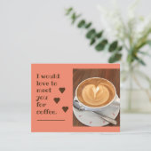 Liebe für Kaffeekarte Karte (Stehend Vorderseite)