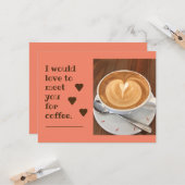 Liebe für Kaffeekarte Karte (Vorderseite/Rückseite Beispiel)