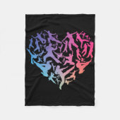 Liebe für Kampfkunst Fleecedecke (Vorderseite)