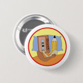 Liebe für Kassettenband und Bleistift Button (Vorne & Hinten)