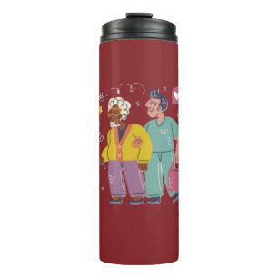 Liebe für Krankenschwestern Thermosbecher