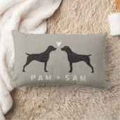 Liebe für Kurzzeitpointer-Silhouetten Lendenkissen (Decke)