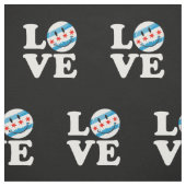 Liebe für lächelnde Flagge Chicagos Stoff (Muster)