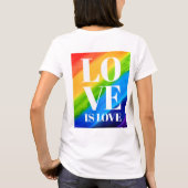Liebe für LGB-Gay Pride ist Liebe T-Shirt (Rückseite)
