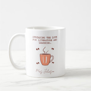 Liebe Für Literatur Und Lernen Verbreiten Kaffeetasse