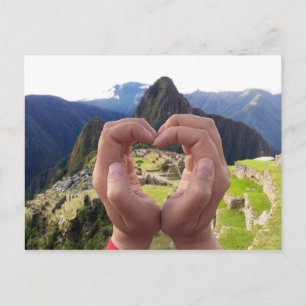 Liebe für Machu Picchu Peru Postkarte