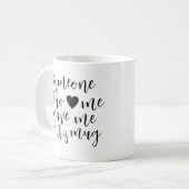 Liebe für Mama Niedliche Typografie anzeigen Kaffeetasse (Vorderseite Links)