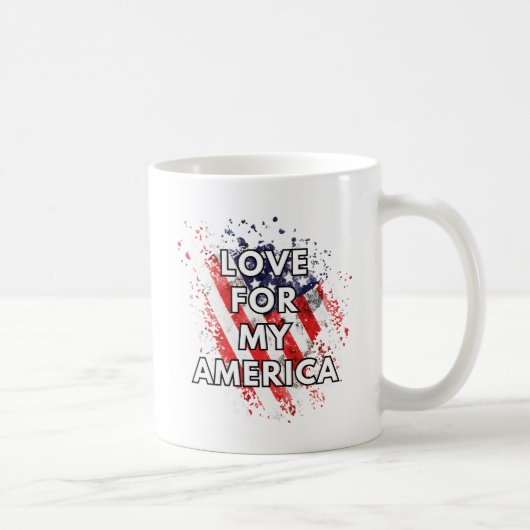 Liebe für mein Amerika - Patriotische Kaffee-Tasse Kaffeetasse (Rechts)