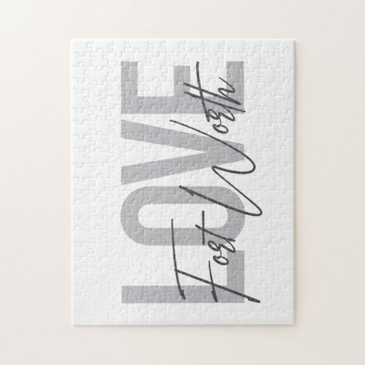 Liebe für modernes, einfaches, urbanes cooles Desi Puzzle (Vertikal)