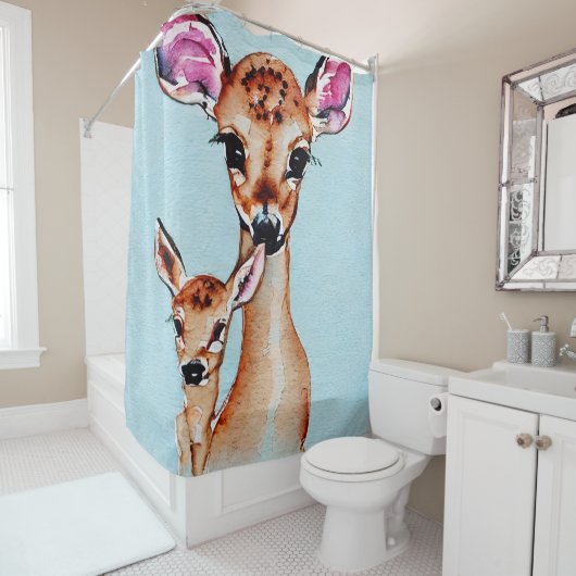 Liebe für Mutter und Baby Duschvorhang (Beispiel)