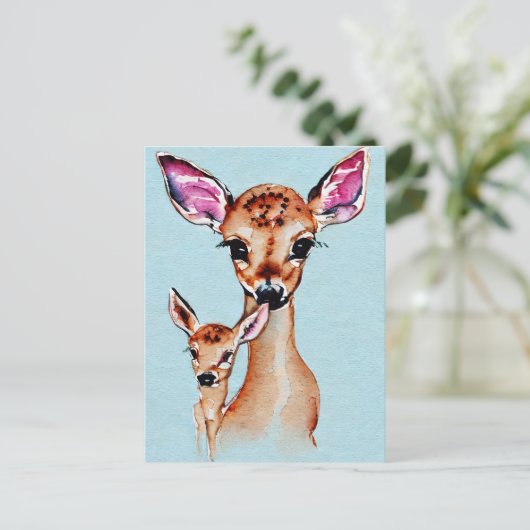 Liebe für Mutter und Baby Postkarte (Stehend Vorderseite)