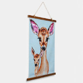 Liebe für Mutter und Baby Wandteppich Mit Holzrahmen (Gewinkelt)