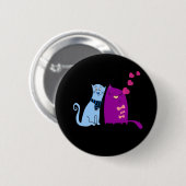 Liebe für niedliche Katzen Button (Vorne & Hinten)
