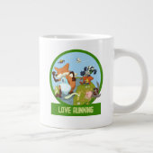 Liebe für niedliche Waldtiere mit Fox-Cartoon Jumbo-Tasse (Rechts)
