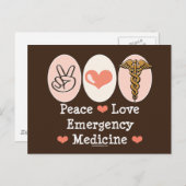 Liebe für Notfallmedizin Postkarte (Vorne/Hinten)