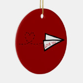 Liebe für Papierflugzeuge Keramik Ornament (Rechts)