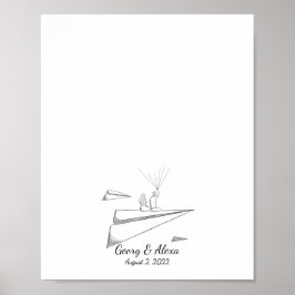 Liebe für Papierflugzeuge Poster