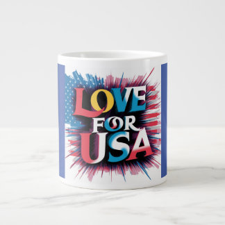 "Liebe für Patriotische Tasse der USA"
