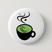 Liebe für perfektes Matcha Tea Valentine Button (Vorderseite)