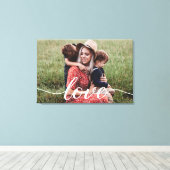 Liebe für personalisierte Fotos Leinwanddruck (Insitu (Holzboden))