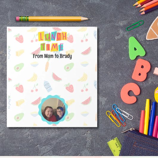 Liebe für personalisiertes Foto Notizblock