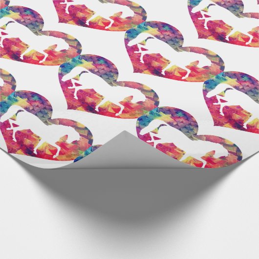 Liebe für Pferde Geschenkpapier (Ecke)