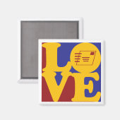 Liebe für Postdienste Magnet (Vorderseite/Rückseite)