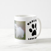 Liebe für Real Men Hunde Personalisiertes Foto für Kaffeetasse (VorderseiteRechts)