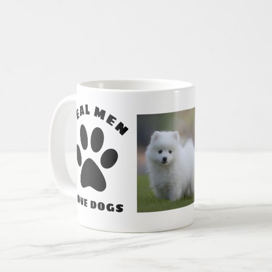 Liebe für Real Men Hunde Personalisiertes Foto für Kaffeetasse (Vorderseite Links)