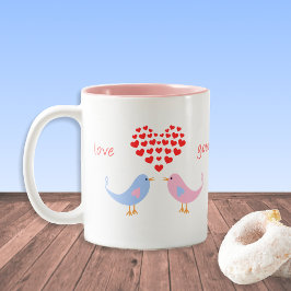 Liebe für romantische Liebhaber Zweifarbige Tasse