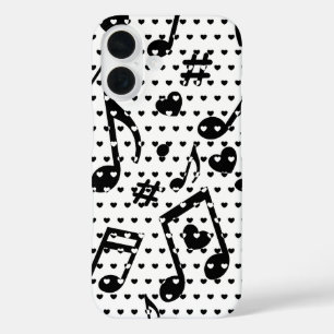 Liebe für Schwarz-Weiß-Musik iPhone 16 Hülle