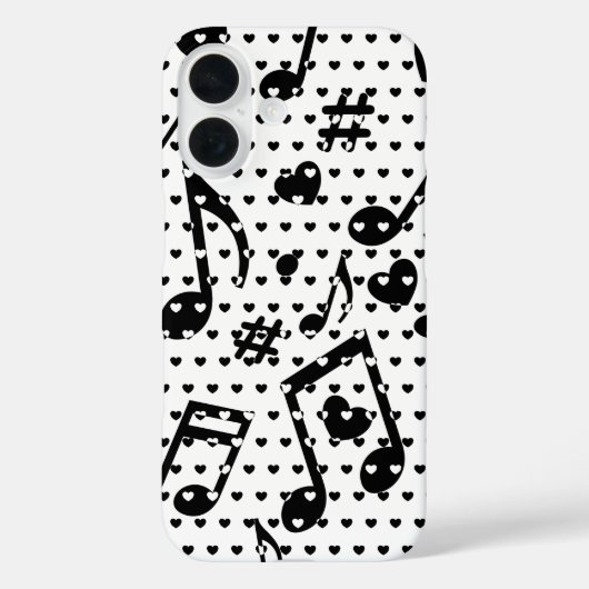 Liebe für Schwarz-Weiß-Musik Case-Mate iPhone Hülle (Rückseite)