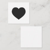 Liebe für Schwarzes Herz Mitteilungskarte (Vorne/Hinten)