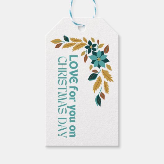 Liebe für Sie am Weihnachtsfeiertag Geschenkanhänger (Vorderseite)