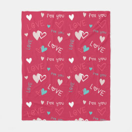 Liebe für Sie Fleecedecke