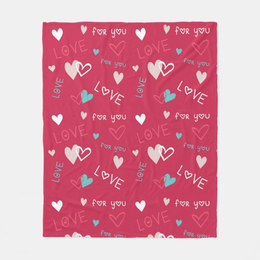 Liebe für Sie Fleecedecke (Vorderseite)