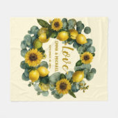 Liebe für Sonnenblumen Fleecedecke (Vorderseite (Horizontal))