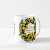 Liebe für Sonnenblumen Kaffeetasse (VorderseiteRechts)