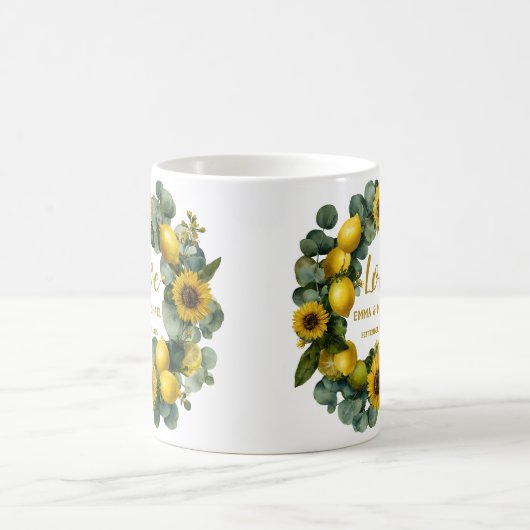 Liebe für Sonnenblumen Kaffeetasse (Mittel)
