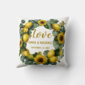 Liebe für Sonnenblumen Kissen (Rückseite)