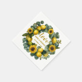 Liebe für Sonnenblumen Serviette (Ecke)