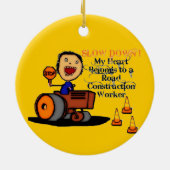 Liebe für Straßenbauarbeiter Keramik Ornament (Hinten)